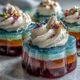 Rainbow Jello Cups for Kids