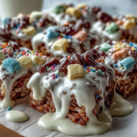 Festive St. Patrick's Day Treats Board with Lucky Charms Bark and rainbow candies for a sweet celebration.