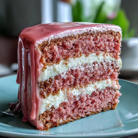 Bridal Shower Rosé Velvet Cake: elegant pink layers, rich frosting, and shimmering gold drip.