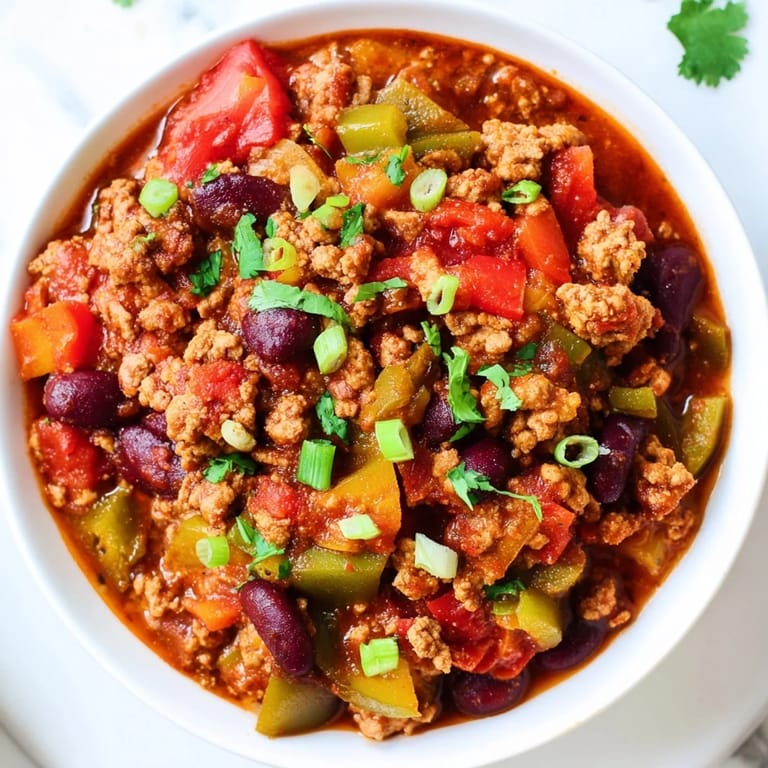 Rich and savory turkey chili, perfect for a cozy night in, served with lime wedges.