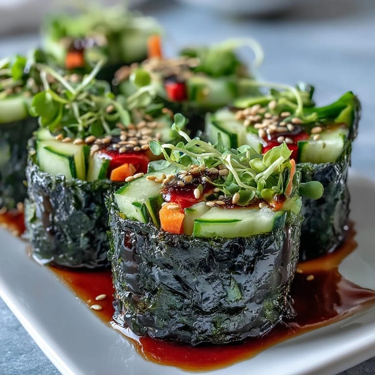 DIY nori rolls packed with crunchy veggies and creamy avocado, an easy, delicious snack.