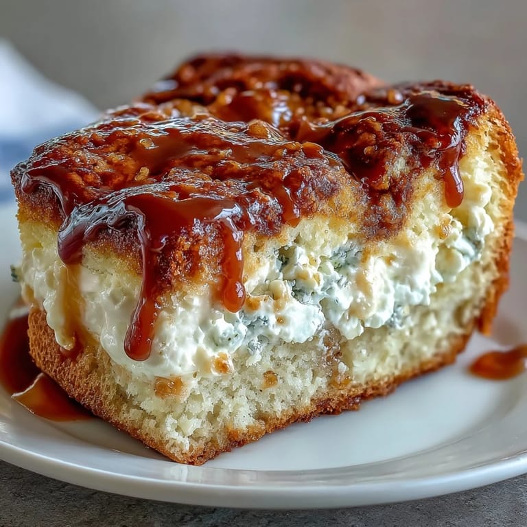 Moist Caramel Cream Cheese Bread loaf is served on a white plate, ready for breakfast or dessert.