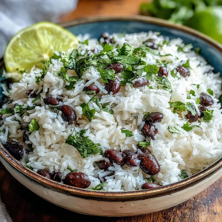 Bright, zesty coconut lime rice with creamy coconut milk and hearty black beans.