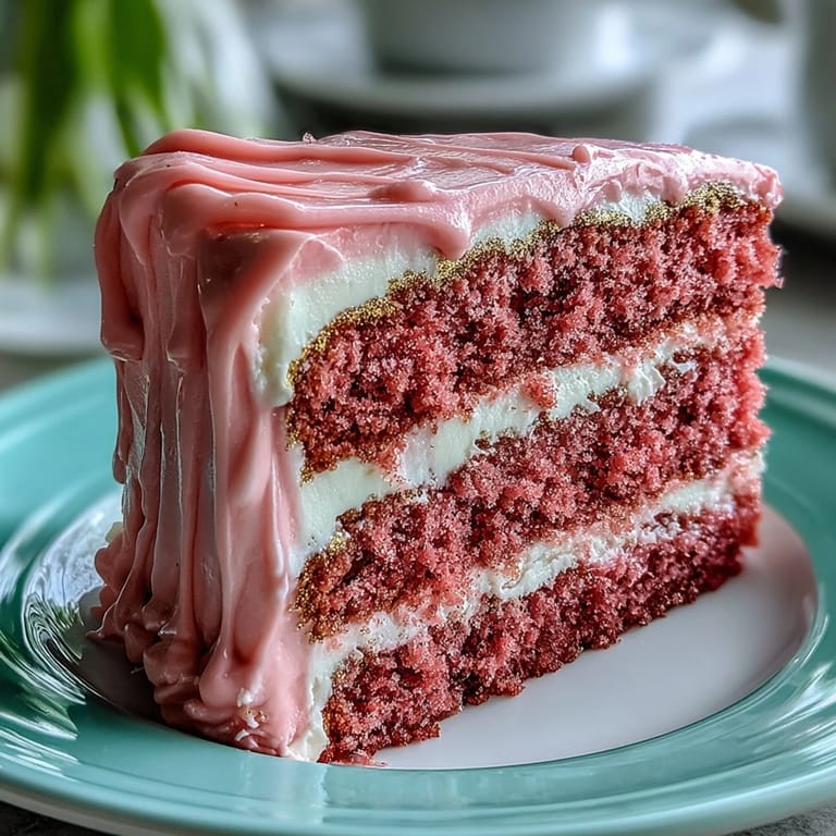 Savor this stunning Bridal Shower Rosé Velvet Cake, perfect for festive gatherings and celebrations.