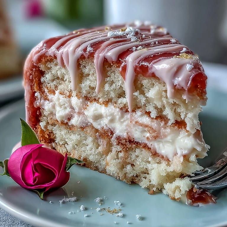 Decadent Bridal Shower Rosé Velvet Cake featuring a glossy, cascading gold drip.