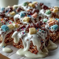 Festive St. Patrick's Day Treats Board with Lucky Charms Bark and rainbow candies for a sweet celebration.