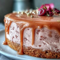 Elegant Bridal Shower Rosé Velvet Cake with shimmering gold drip.